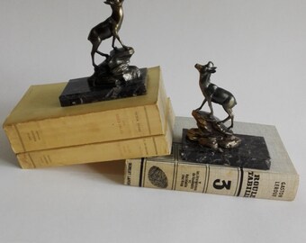antique brass animal bookends