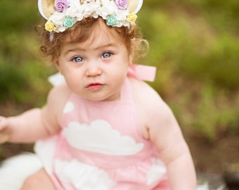 Unicorn Headband, Baby Unicorn Headband, Unicorn Fantasy Headband, Pastel Unicorn Headband, Pastel Flower Headband, Pastel Flower Crown