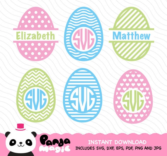 Download Easter Monogram SVG Cricut Easter Eggs Svg Files Silhouette