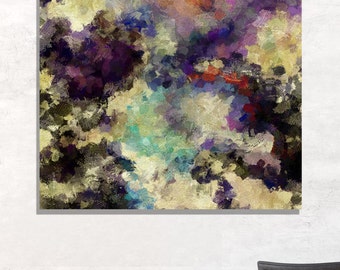 Violet Abstract Painting, Abstract Wall Art, Abstract Print for Wall Decor, Contemporary Abstract Art, Large Abstract Painting / Print