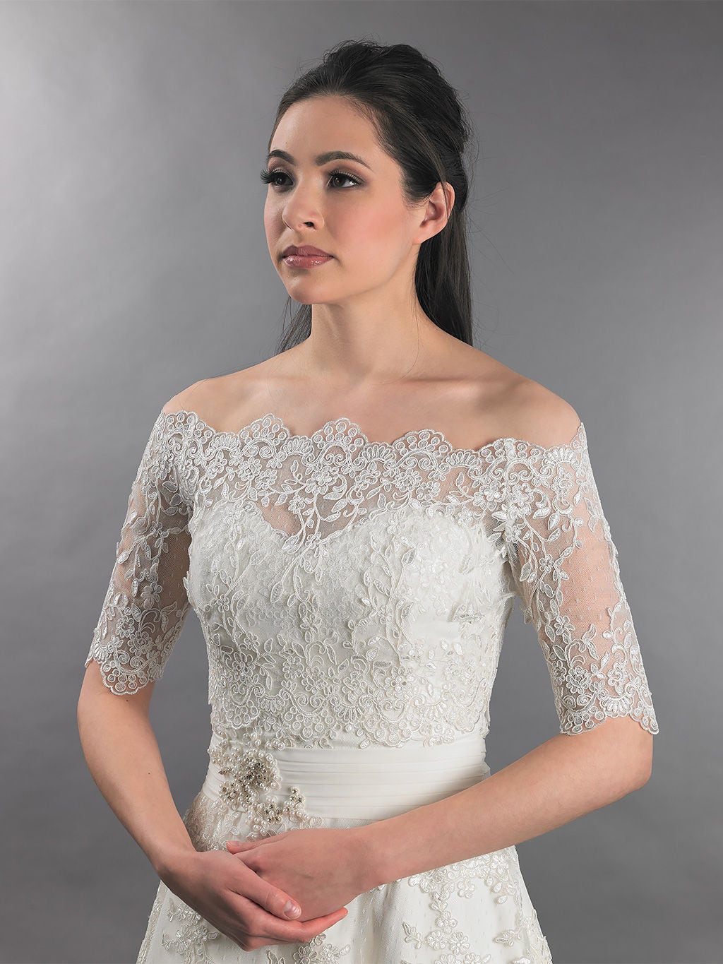 Bridal Bolero Off Shoulder Lace Bolero Wedding Bolero