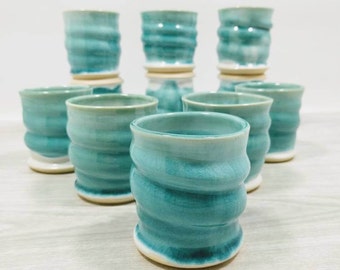 Ceramic Espresso Cups, Blue, Espresso Cup, Set of 2