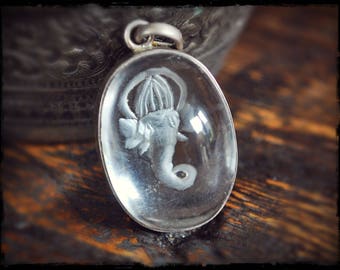 Ganesh Crystal Quartz Pendant