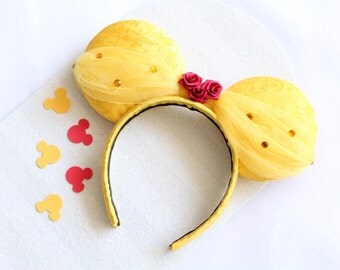 Beauty and the Beast Mouse Ears, Belle Mouse Ears, Belle Minnie Ears, Mouse Ears, Minnie Ears, Beauty and the Beast, Belle