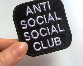 Anti Social Social Club embroidery patch or pin