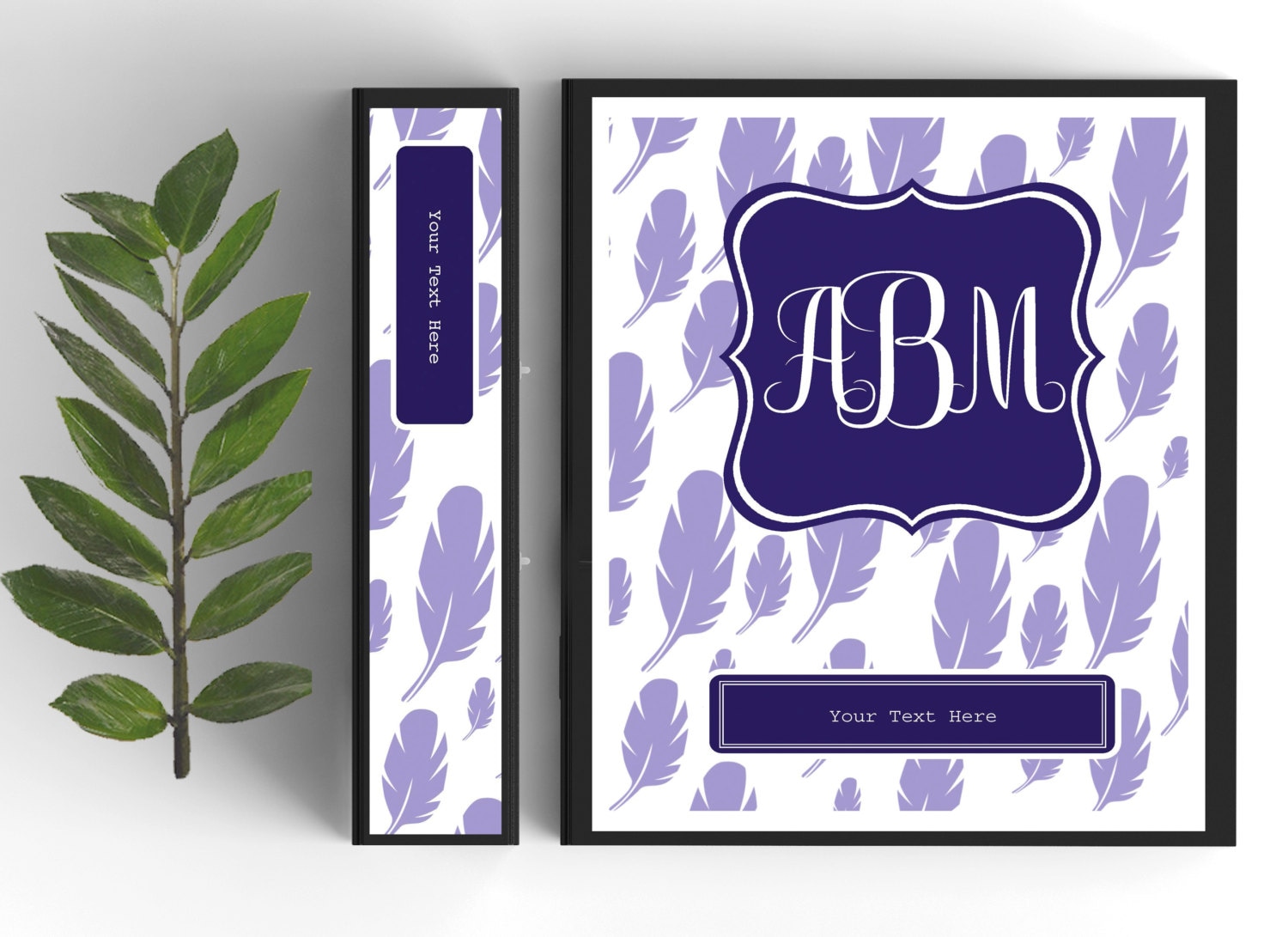 Monogram Binder CoverPersonalized Binder Inserts and Spines