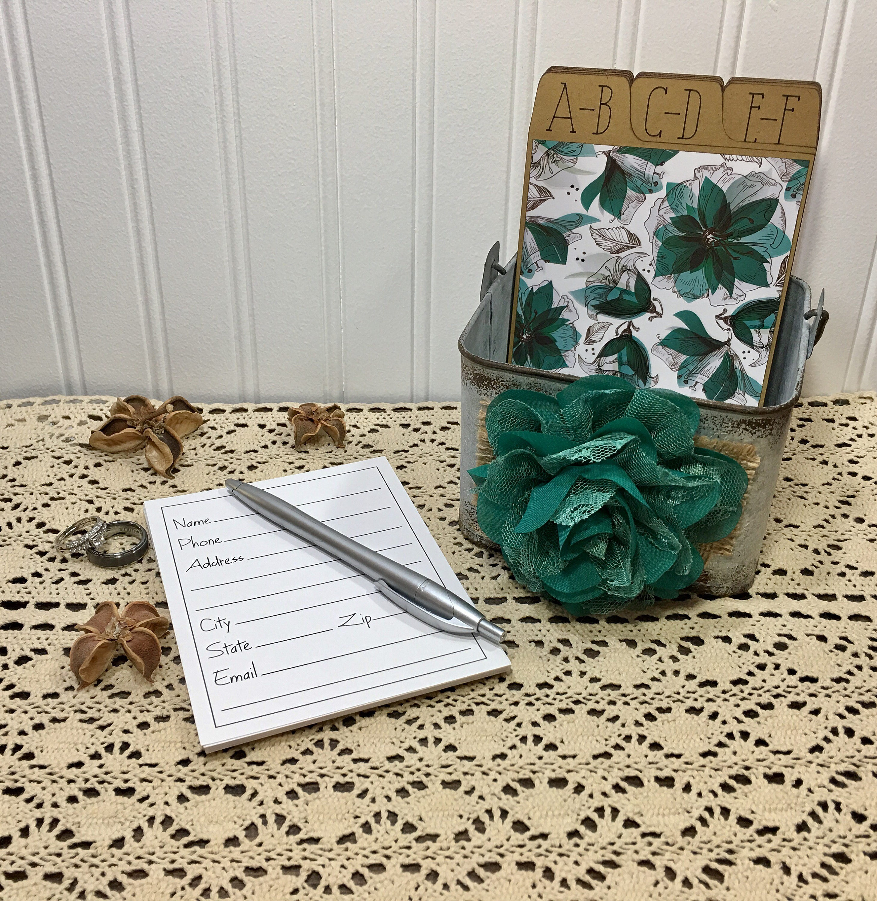 Address Box Address Book Wedding Guest Book Wedding Guest