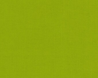 Lime - Kona Cotton - Robert Kaufman 100% solid cotton quilt weight fabric Fat Quarters quilting dressmaking UK Shop K001-1192