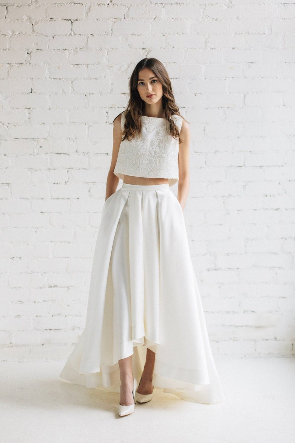 t shirt and skirt wedding dress