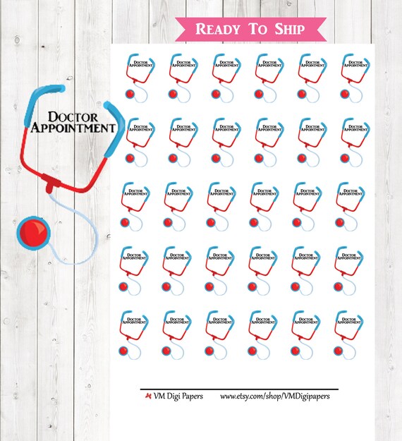 Doctor Appointment Stickers Dr. Appointment Planner Stickers