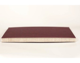 Handcrafted Perfect Bound Art Journal, Burgandy Sketchbook, Hardcover Notebook