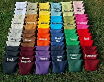 Cornhole Bags - Full Set - Regulation size & weight (this listing includes 8 bags) filled with clean whole corn - 12 month Guarantee!