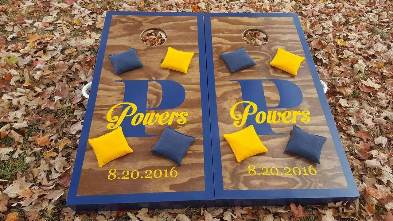 Custom Cornhole Sets standard top Hand Painted by Milestones628