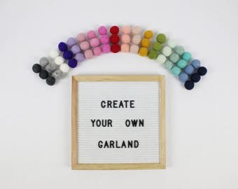 Pom Pom Garland | Custom Felt Ball Garland | Nursery Decor | Birthday Banner | Felt Pom Pom Garland | Pompom Garland | Create Your Own