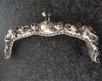 Art Nouveau Fantastic Woman and Floral Purse Frame