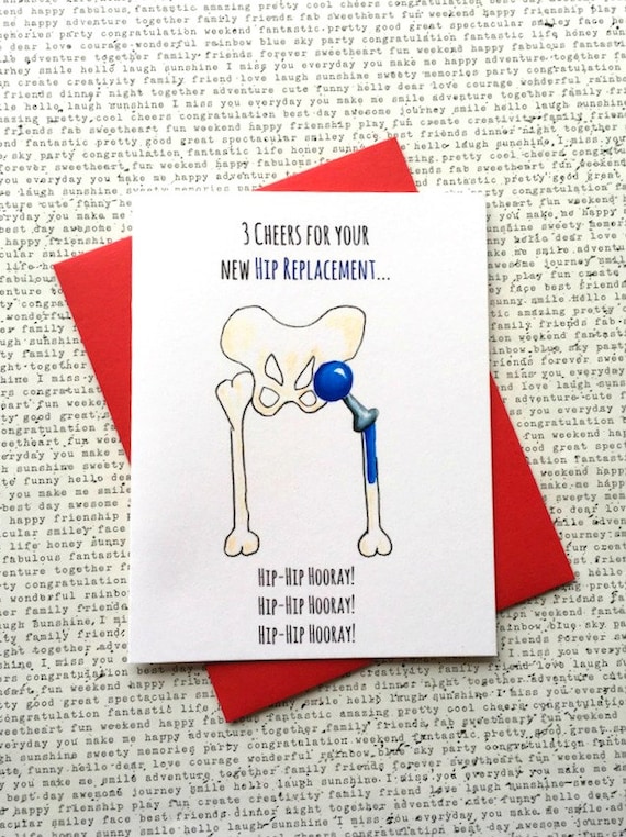 Hip Replacement Card Hip Surgery Card Get Well By Bangsandteeth 2320