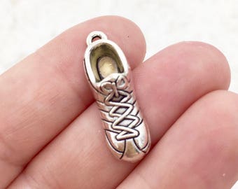 Sneaker Charms - Running Shoe Charms - Tennis Shoe Charms - Sports Charms - Tibetan Silver Charms (SHO001-4)