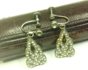Vintage, Art Deco, paste earrings.