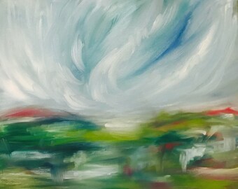 Original oil abstract landscape painting