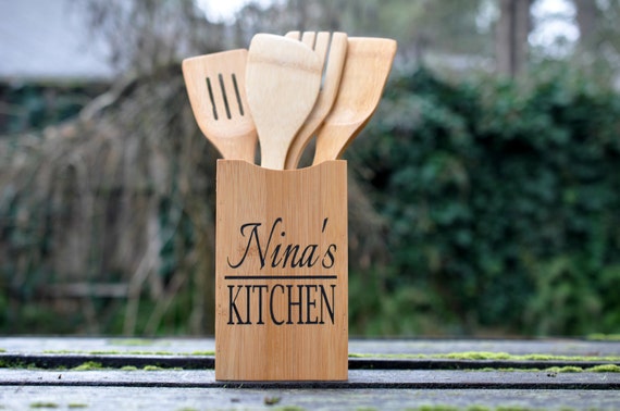 Personalized Kitchen Utensils Custom Utensils Set And Holder