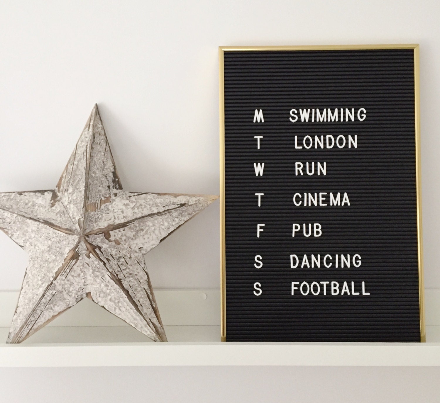 Vintage style Letter Board with 286 Interchangeable white