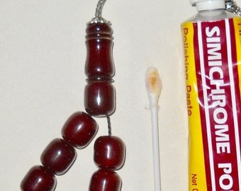 Antique Cherry Amber Bakelite Prayer Beads 75 gram