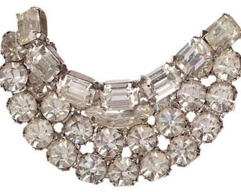 Rhinestone Crescent Shape Pin
