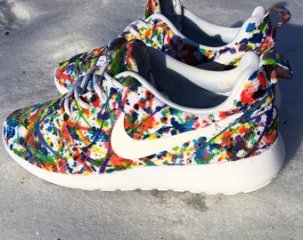 nike roshe run white and gold