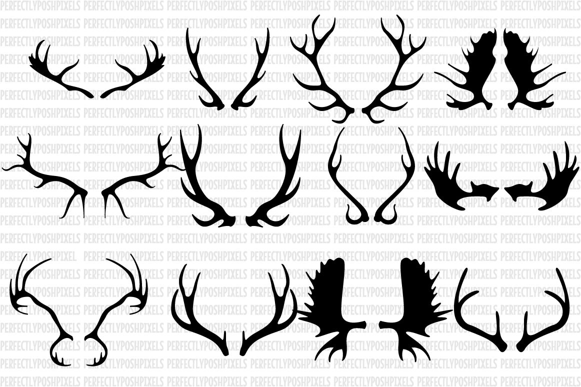 Download Antler svg Deer silhouette cameo cricut design space cut file
