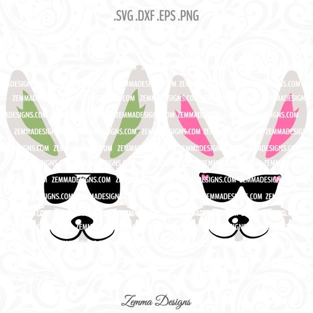 Download bunny face svg Easter svg rabbit face svg sunglasses svg