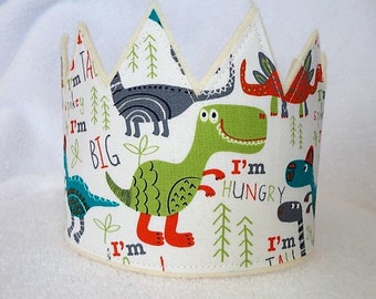 Dinosaur Birthday Crown, Dinosaur Crown, Dinosaur invitation, Dinosaurs, Birthday Party Crown, Boys Birthday Crown, , Party Hats, Photo Prop