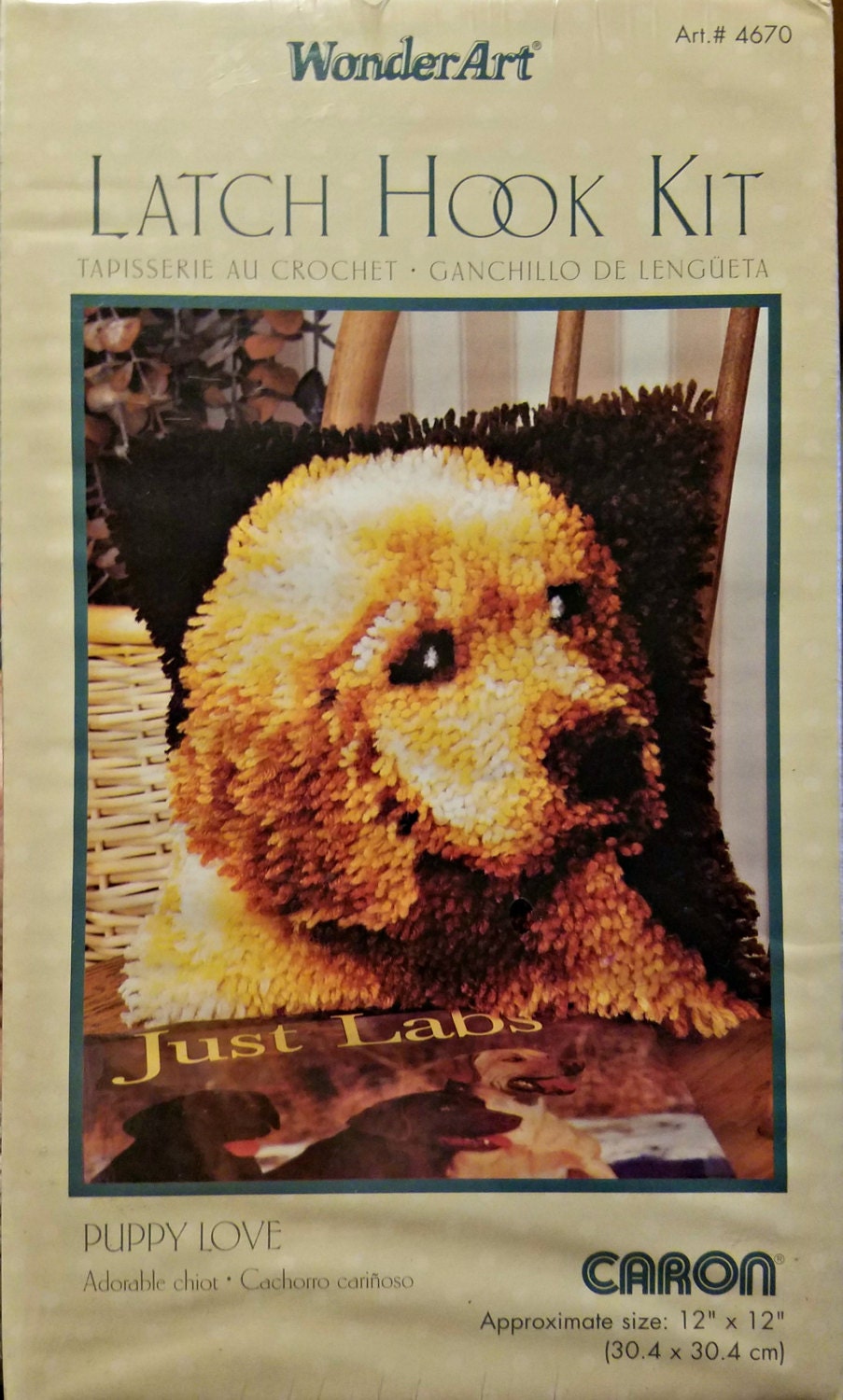 Latch Hook Kit Puppy Love UNOPENED WonderArt Caron