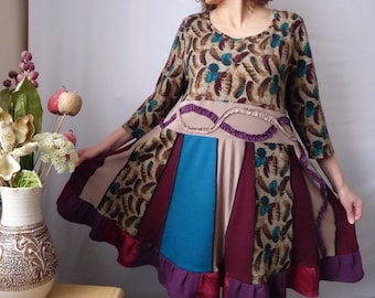 Upcycled womens clothing upcycled plus size clothing hippie boho clothing gypsy shabby chic clothing bohemian tunic tops plus size tunic top