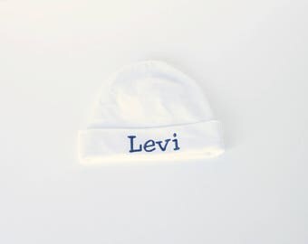 Personalized Baby Hat - Newborn Baby Cap - Hospital Baby Hat - Other Colors Available