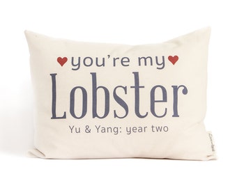 You're My Lobster, Anniversary Gift, 2nd Anniversary Cotton Gift, Two Year Anniversary, Gift For Him, Gift For Wife, Gift for Her