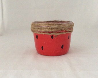 Red mason jars | Etsy