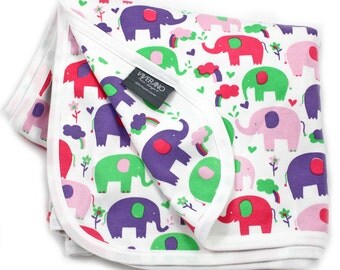 Viverano Pure Organic Cotton Baby Blanket, Stroller & Nursing Cover (4 Prints) Double Layer, Super Soft, Absorbent, Non-Toxic