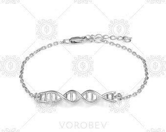 DNA Bracelet-Science Bracelet-Science Jewellery-Chromosome Bracelet-Bilology Bracelet-Nurse Gift-Doctor Gift-Molecular Bracelet
