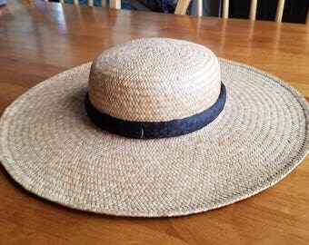 Vintage Blue Ringneck Pheasant Hatband Lei with White