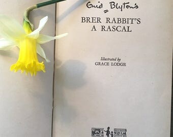 Brer Rabbit, Enid Blyton, 1960s Rabbit book, Bunny Book, song of the south, uncle remus, easter book, children's book, collectible Blyton