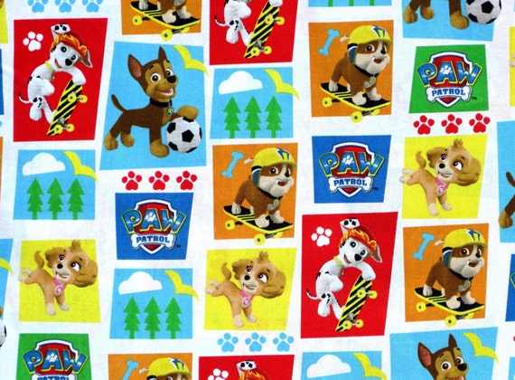 fat quarter PAW PATROL PATCH 100% rubble spin master