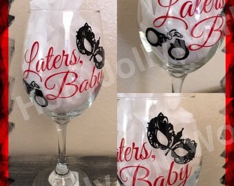 50 shades of grey, Fifty shades of greywine glass, personalizez, Glitter, Gray