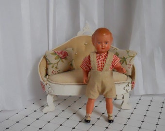 Small vintage boy doll, German doll, Celluloid doll, Small dressed doll, Old doll, 1930s doll, Antique doll, Vintage boy doll, Gift for her