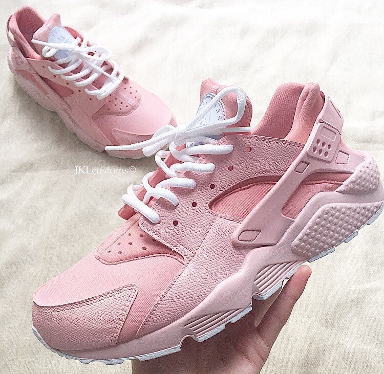 Baby Pink full Nike Air Huarache Baby Pink Sole Baby by JKLcustoms