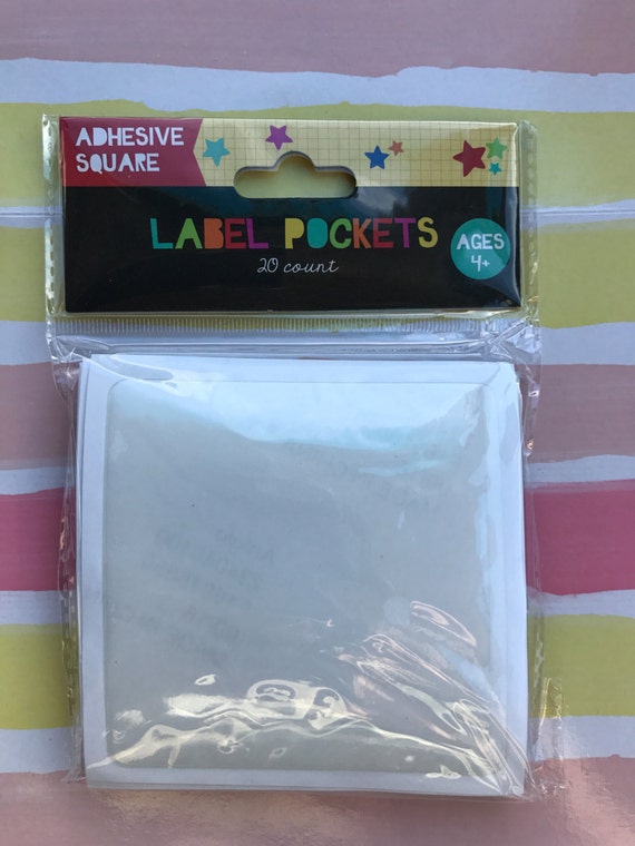 Label pockets. Journal card holder. Clear plastic pocket.