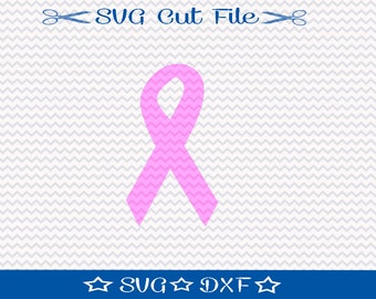 Breast Cancer Ribbon SVG File / SVG Cut File / SVG Download / Silhouette Cameo / Digital Download