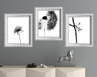 Set of 3 prints, set of 3 printable, black and white wall art, set of prints, minimalist decor,nature print,wall art printable, wall decor