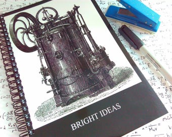 BACK TO SCHOOL gift, teacher gift, steampunk back to school notebook, notebook, steampunk gift, notebook, mens notebook, male teacher gift