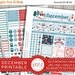 DECEMBER Planner Kit ECLP Printable Stickers Monthly Planner