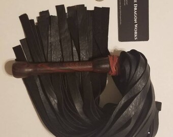 Ebony deerhide Flogger - Designer Flogger - Collectable BDSM Whip